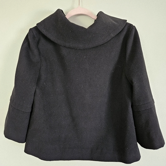 23rd Street Black Fleece Jacket Buttons Intricate Lining Classy Chic Size Medium - Picture 4 of 9